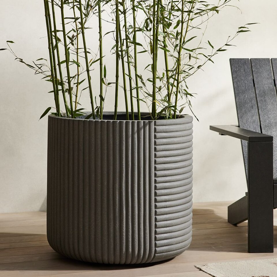 Cecilia Fibrestone Planters west elm United Kingdom
